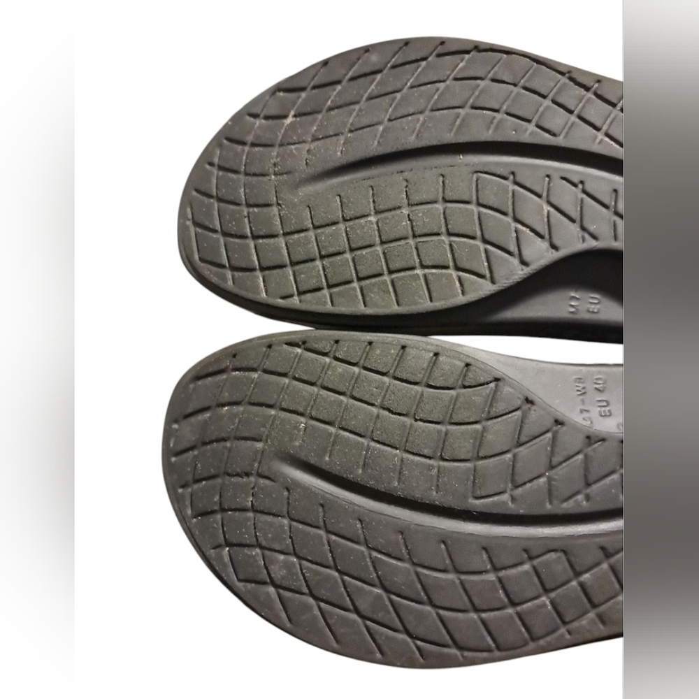 OOFOS Women's Slide Sandals - Black and Purple - Picture 11 of 14
